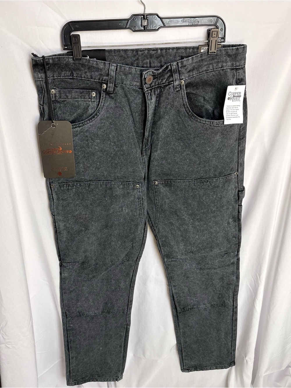 NWT Copper Rivet Carpenter Slim Straight Jeans - size 36/32